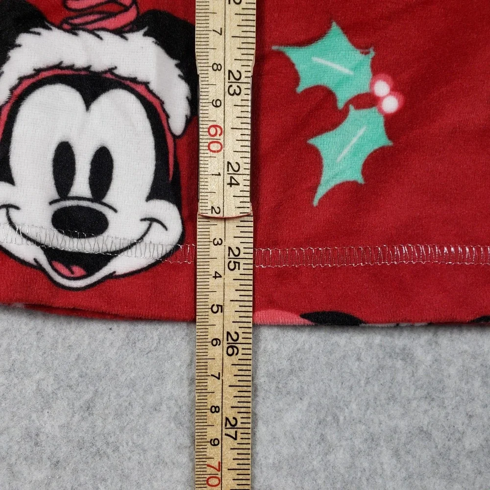 Disney Mickey Mouse Womens 2X Pajama Top Red Fleece Holiday Christmas Excellent - Picture 5 of 8